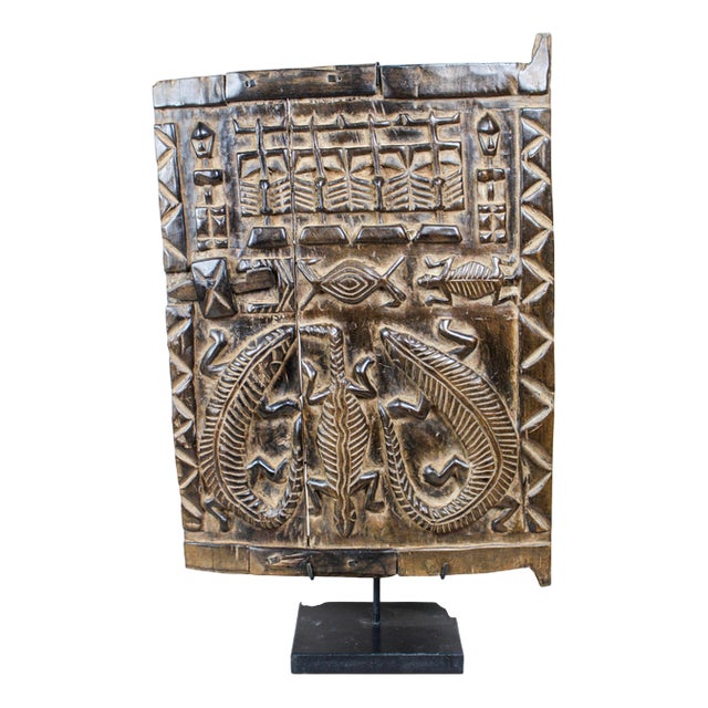 Dogon Granary Door on Stand For Sale