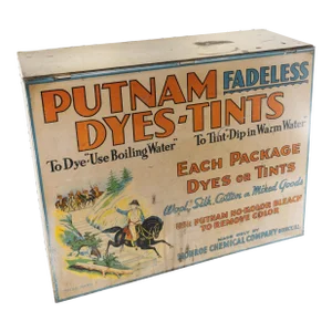 19th Century Countertop Advertising Display for Putnam Dyes-Tints