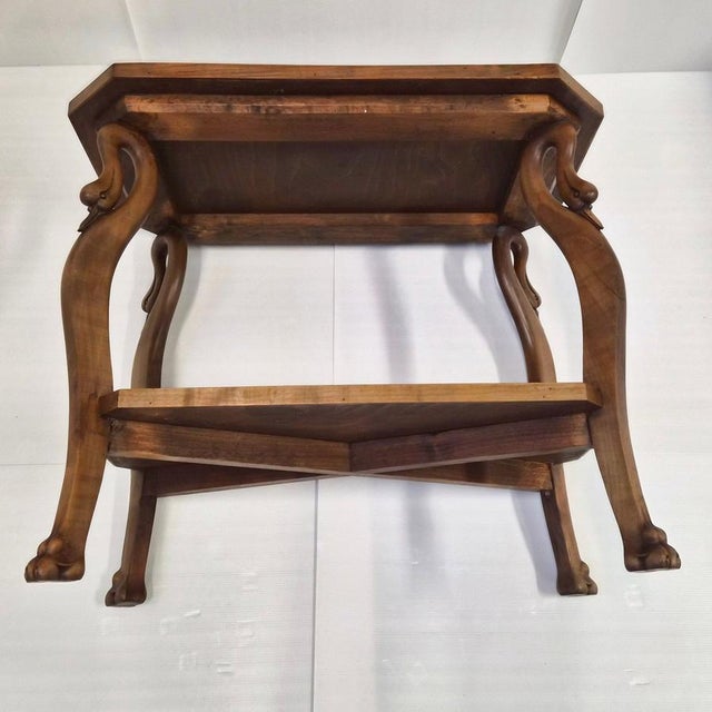 Vintage Art Deco Art Nouveau Console Table with Swans and Lions Claws, 1940s For Sale - Image 10 of 18