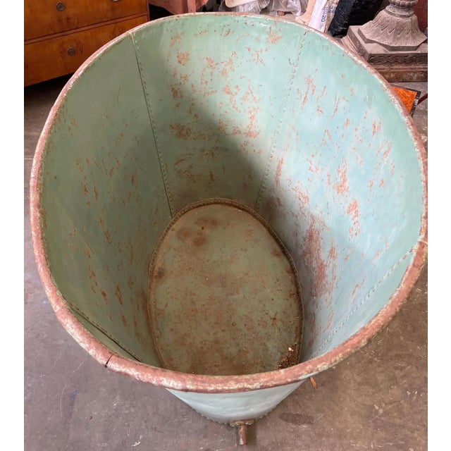 Fantastic 19th Century Oversized Painted French Tub, Probably for Grapes For Sale - Image 4 of 7