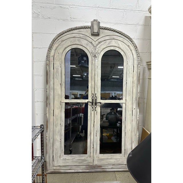 Shabby Chic Hooker Furniture Antonella Floor Mirror Jewelry Cabinet For Sale - Image 3 of 4