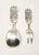 Silver Mid 20th Century Sterling Silver Salad Cutlery, Norway- 2 Pieces For Sale - Image 8 of 12