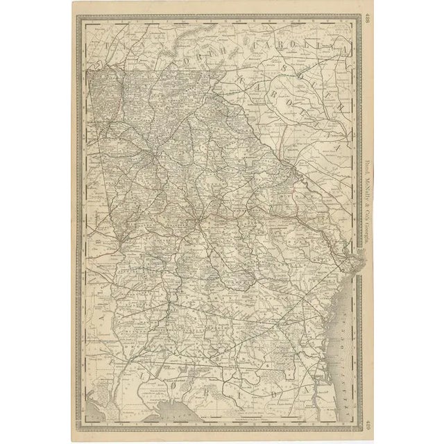 Antique Georgia Map, 1888 For Sale - Image 14 of 14