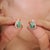Art Nouveau Inspired 1.85 Ct Emerald & Diamond Stud Earrings - A Pair For Sale - Image 6 of 13