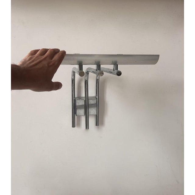 Vintage Studio Wall Lighting in Chrome Metal, 1978, Set of 2 For Sale - Image 3 of 12