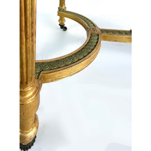 18th Century French Louis XVI Giltwood Console Table With Inset Onyx Top For Sale - Image 16 of 17