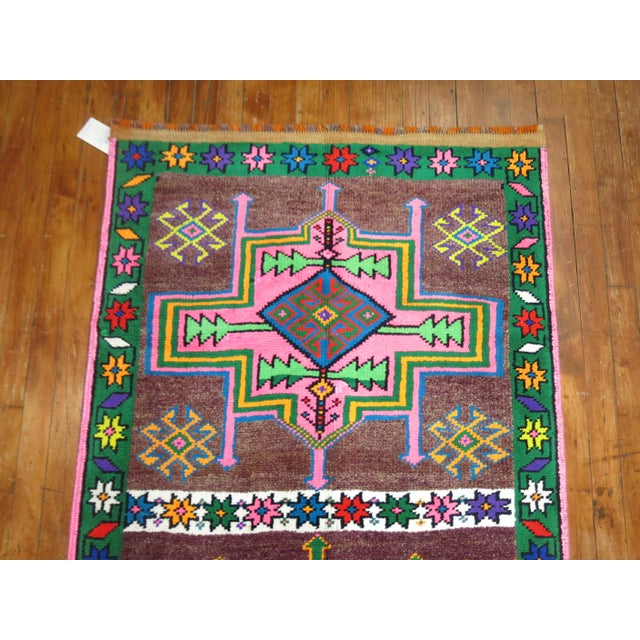 Textile Vintage Turkish Anatolian Long Runner - 3' x 11'2" For Sale - Image 7 of 8