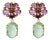 Violet Earrings, Pierced For Sale