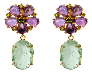 Violet Earrings, Pierced