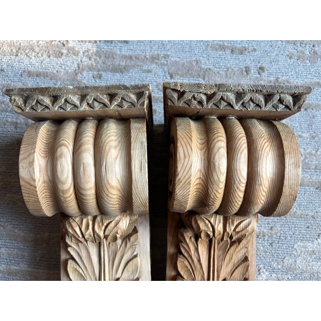 Antique Carved Pine Corbels, a 19th Century Pair For Sale - Image 11 of 13