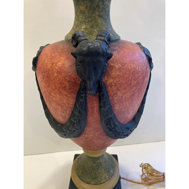 1980s Neoclassical Plaster Lamp For Sale In Boston - Image 6 of 6