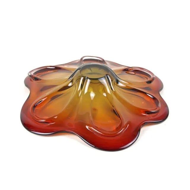 Amber Murano Glass Centerpiece, 1970s For Sale - Image 8 of 18
