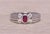 The Vivid: Ruby and Diamond Ring in 14K White Gold For Sale - Image 9 of 11