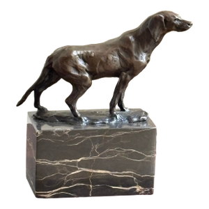 Louis-Albert Carvin (French, 1875-1951) Bronze Study of a Dog