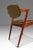 Set of Four ( 4 ) Danish Mid-Century Modern Model 42 Dining Chairs in Teak & Leather Attributed toKai Kristiansen, Denmark, C. 1960s For Sale - Image 18 of 18