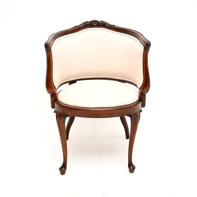 Antique Edwardian Tub Armchair, 1890 For Sale - Image 3 of 11