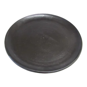 Toshiko Takaezu 14.5" Diameter Plate Black Glaze Signed Rare Pottery Late 20th Century