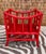 Welcome to Turtle and Crane let us tell you about this beautiful Vintage Hollywood Regency Newly Painted Red Bamboo...