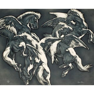 1990s "Pegasus" Lithograph by Michel Bez For Sale
