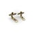 Vintage14K Gold Pave Diamond X Earrings, A Pair For Sale - Image 4 of 8