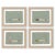 Magda, Cordelia, Bizzy, and Uma Cigarette Pack by Willa Heart in Natural Frame, Set of 4 Mini Art Prints For Sale