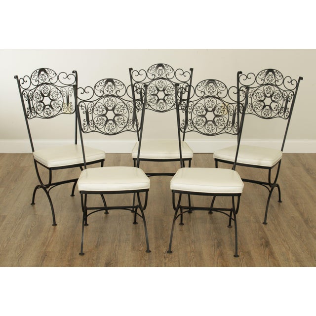 Woodard Andalusian Black Wrought Iron, Dining Chairs Set of 5 Chairish