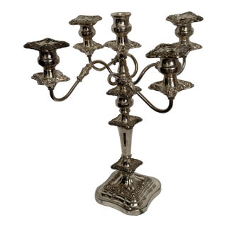 Antique 19th Century Sheffield Silver Co. Candelabrum, Circa 1877 For Sale