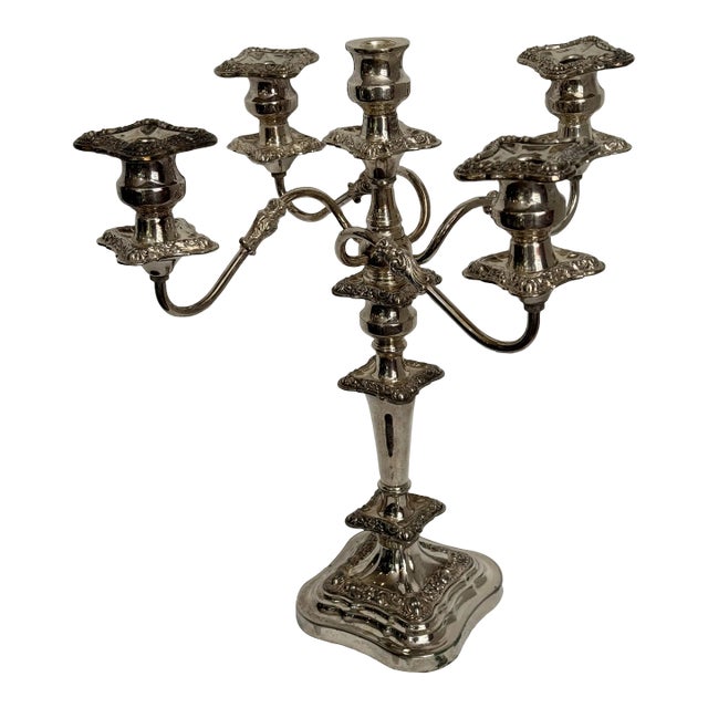 Antique 19th Century Sheffield Silver Co. Candelabrum, Circa 1877 For Sale
