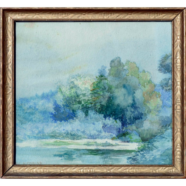 1940s At Water's Edge by Emma Lou Redwine For Sale - Image 5 of 5