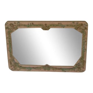 Vintage Hollywood Regency Painted and Gilt Mirror For Sale
