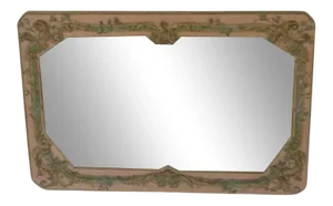 Vintage Hollywood Regency Painted and Gilt Mirror