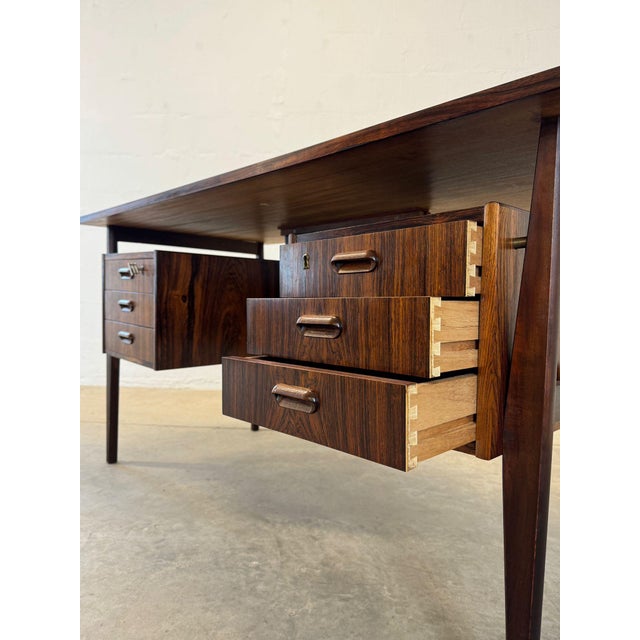 Mid-Century Modern 1960s Tibergaard Danish Rosewood Desk Designed by Gunnar Nielsen Tibergaard For Sale - Image 3 of 4