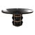Art Deco "Oliva" Round Table With Stainless Steel and Bronze Details, Handmade For Sale - Image 3 of 5