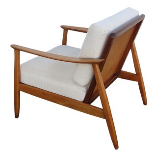 Mid Century Modern Caned Back Lounge Accent Side Chair 6921 For Sale