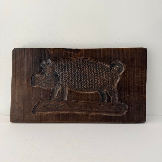 Antique Late 19th-Century Dutch Carved Pig Speculaasplank For Sale - Image 10 of 10