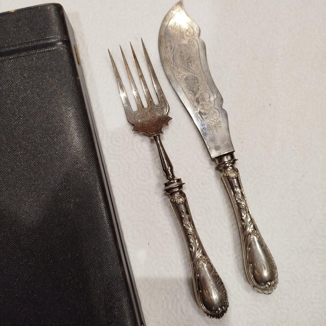 Silver Cutlery Set, 1800s, Set of 2 For Sale - Image 11 of 18