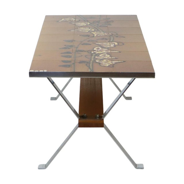 1970s Vintage Ceramic Tile-Top Coffee Table by Adri Belarti, 1970s For Sale - Image 5 of 14