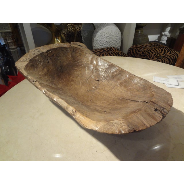 Brown 19th Century French Hand Carved Walnut Dough Bowl For Sale - Image 8 of 12