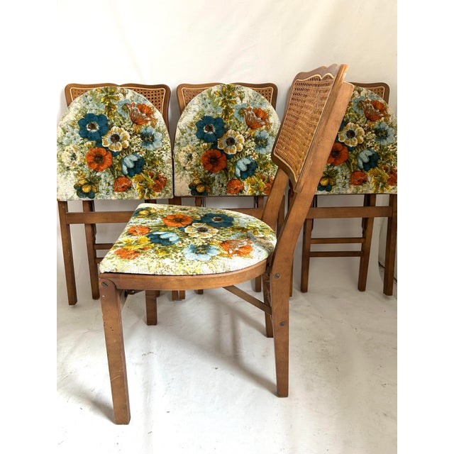 1960s 1960s Mid Century Modern Stakmore Wooden Folding Chairs Set of 4 For Sale - Image 5 of 7