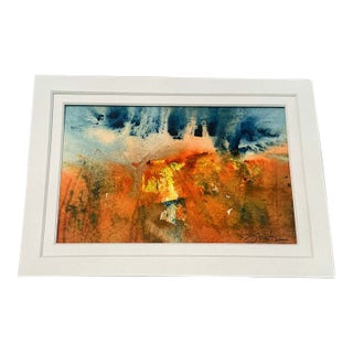 “Autumn Light” Original Matted Watercolor by Nancy Smith For Sale