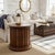 A finely crafted vintage drum table from Brandt Furniture, known for its quality American-made pieces since 1901. This...