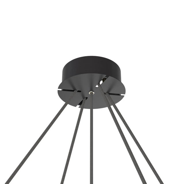 Wood Monumental Daniel Becker 'Emily 13' Chandelier in Matte White for Moss Objects For Sale - Image 7 of 12