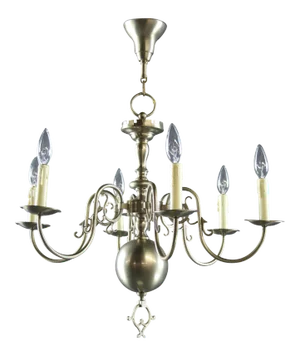 Chandelier Flemish Vintage 6 Arms 6 Lights Metal