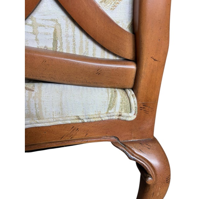 Thomasville Furniture Mid 20th Century Indies Style Bergère Armchair For Sale In Charlotte - Image 6 of 12