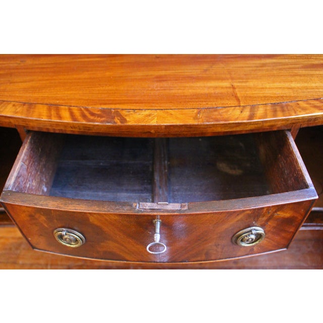Brown Circa 1870 Georgian Style Serpentine Form Sideboard For Sale - Image 8 of 13
