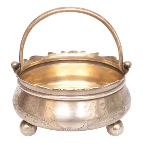 Silver Candy Dish, 1890s For Sale