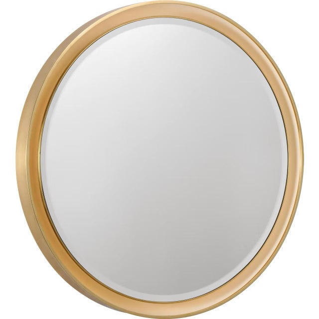 Tricia 30" Illuminated Round Mirror in Hand-Rubbed Antique Brass Designer: Thomas O'Brien Finish: Hand-Rubbed Antique...