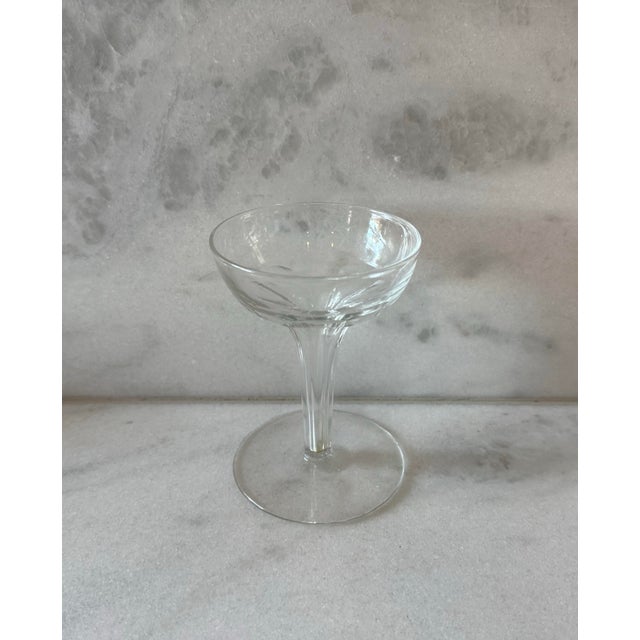 Set of 4 Vintage Hollow Stem Champagne Coupes For Sale In Austin - Image 6 of 12