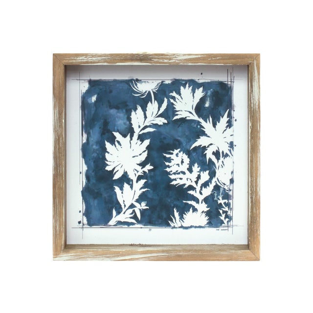 Kenneth Ludwig Chicago Wood Framed Floral Outline Print (Set of 6) For Sale - Image 4 of 4