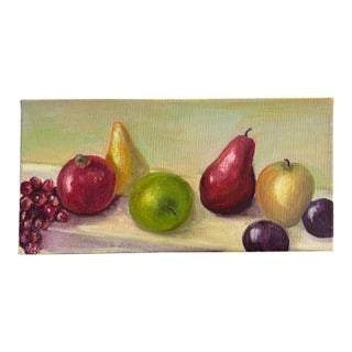 Late 20th Century Fruit Still Life Oil Painting - Unsigned For Sale